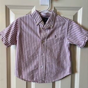 Ralph Lauren Striped Pink Boys Shirt, 24M